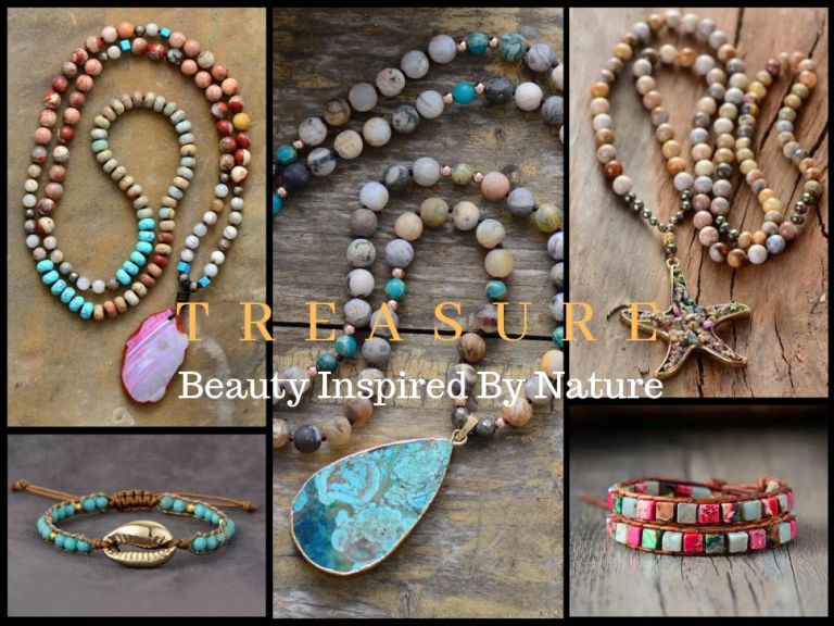 treasure boho hand made jewelry from natural gemstones