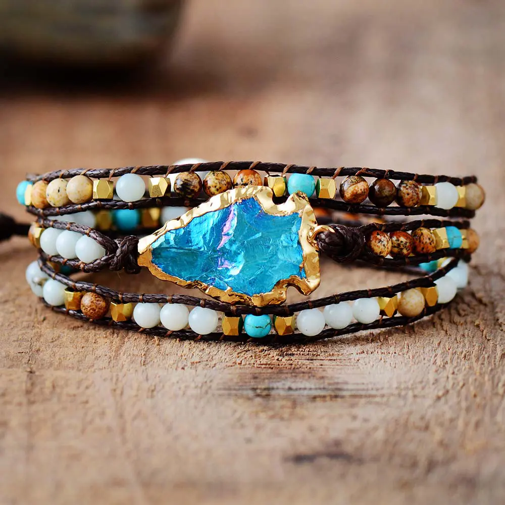 Pure Soul Quartz Arrowhead Wrap Bracelet