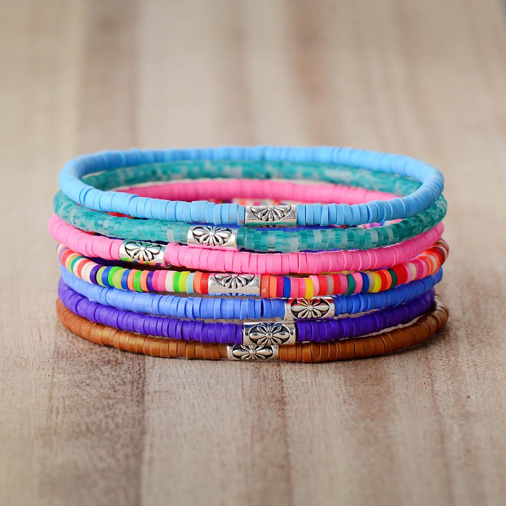 Treasure Jewelry | Colorful Stacks Clay beads bracelet