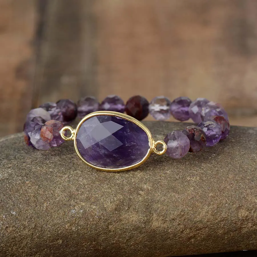 amethyst gemstone bracelet