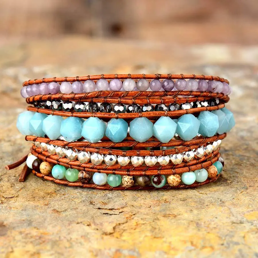 Multilayered Bohemian Hand Made Wrap Bracelet