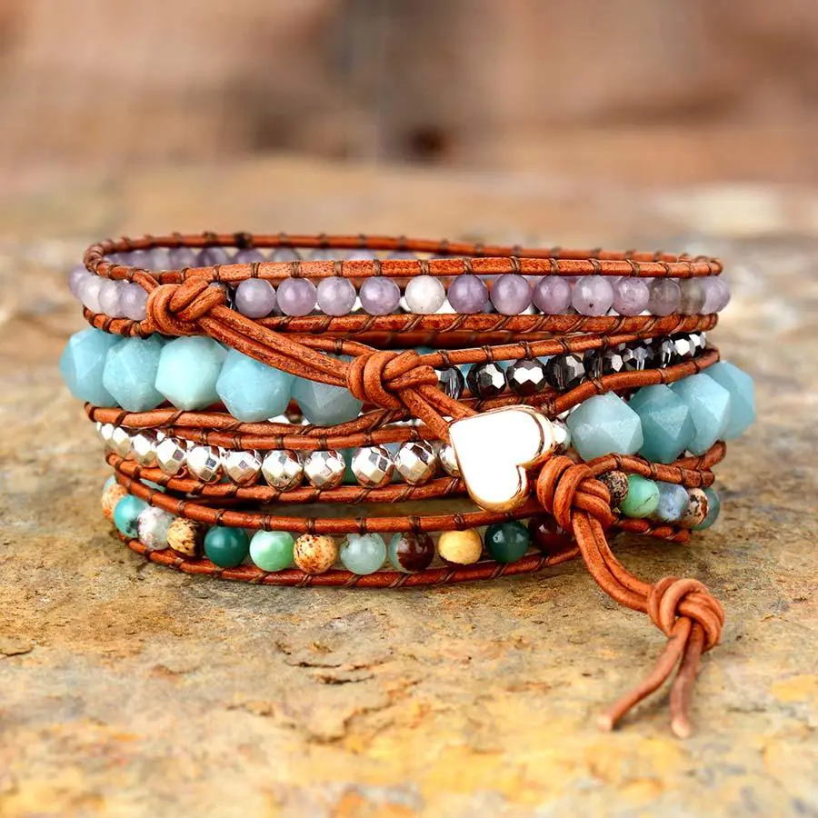 Multilayered Bohemian Hand Made Wrap Bracelet