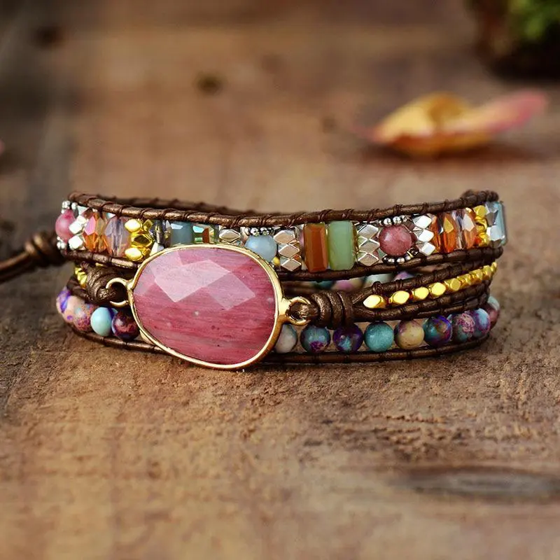 Fancy Bouquet Gemstone wrap bracelet