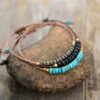 Treasure Jewelry | Cassiopeia Turquoise Leather Wrap Bracelet