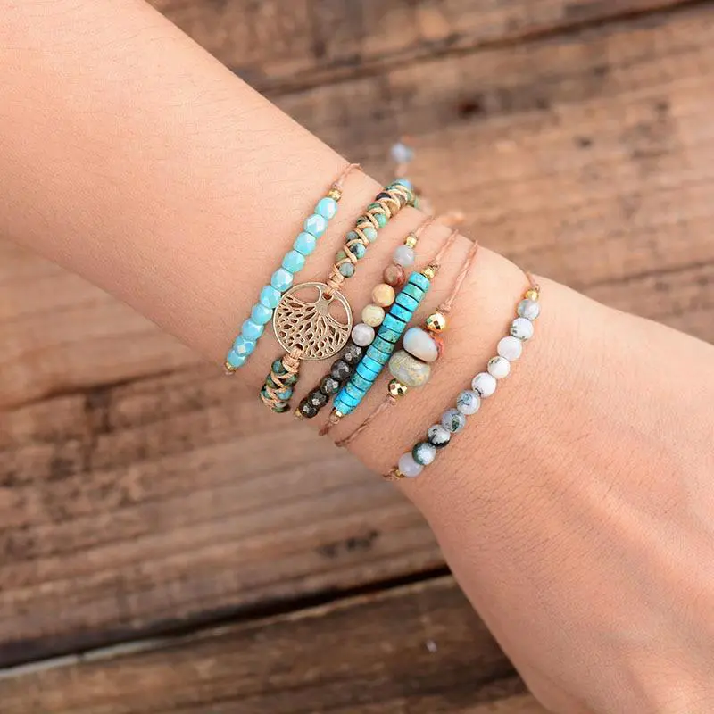 The Gypsy Turquoise Lava Stack Bracelet Set
