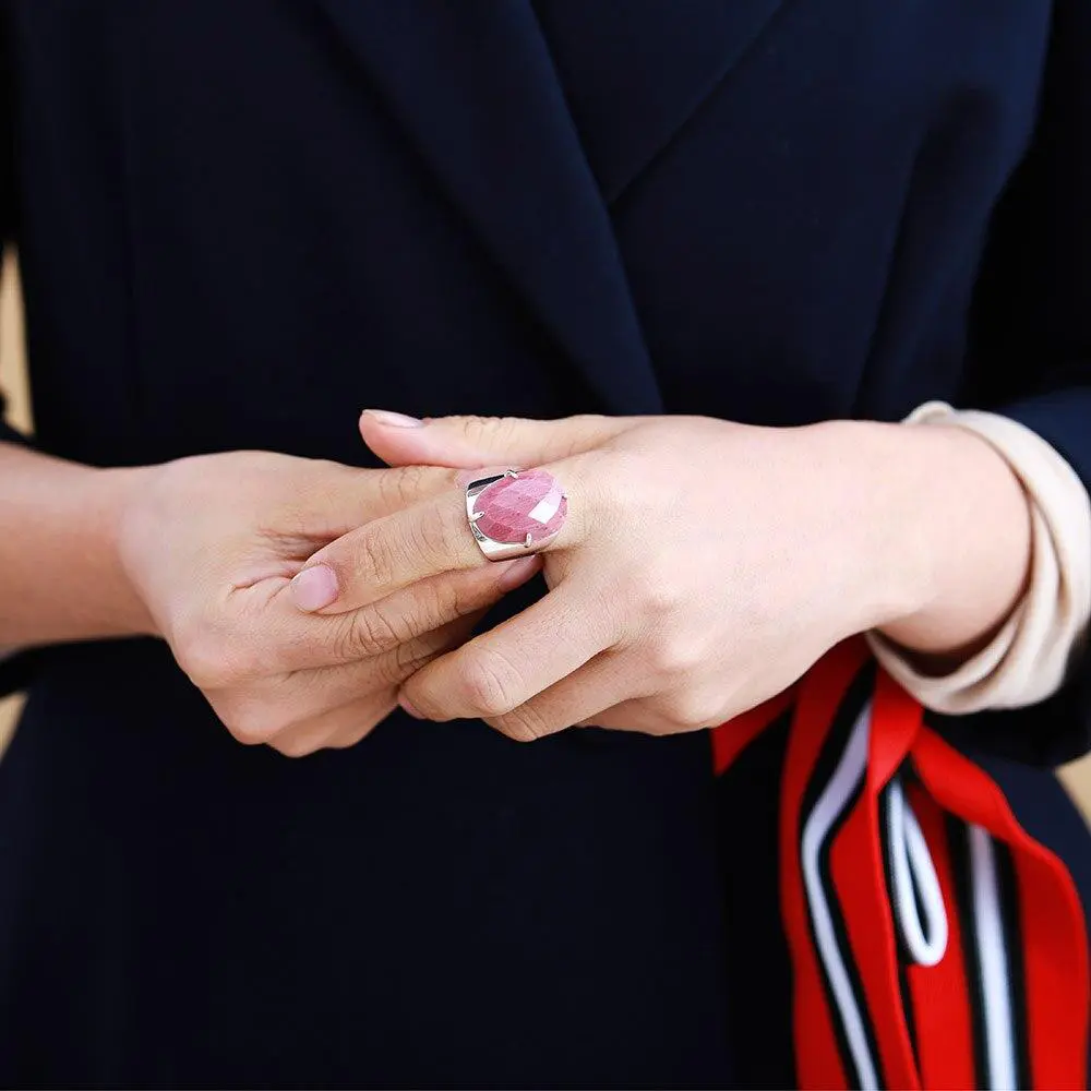 Fancy Dreams Rhodonite Stone Boho Ring