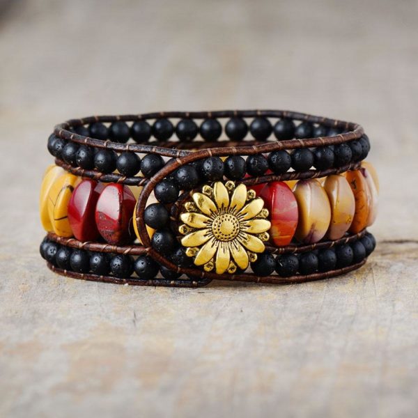 Dawn Sunflower Bohemian Wrap Bracelet