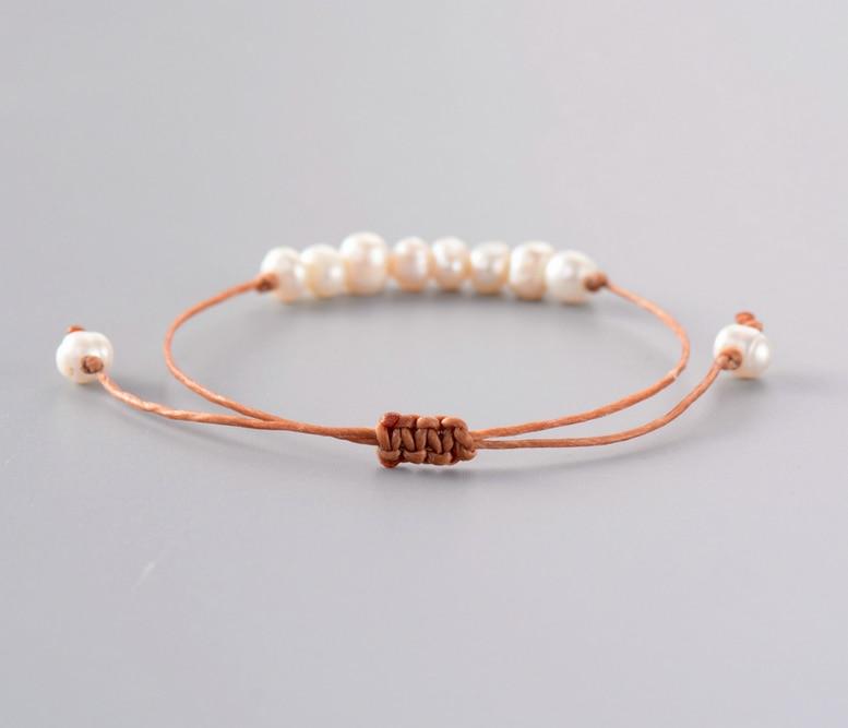 Natural Fresh water Pearls - Boho Hand Made Bracelet