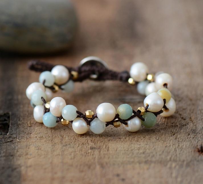 Mixed Pearls Braided Bracelet