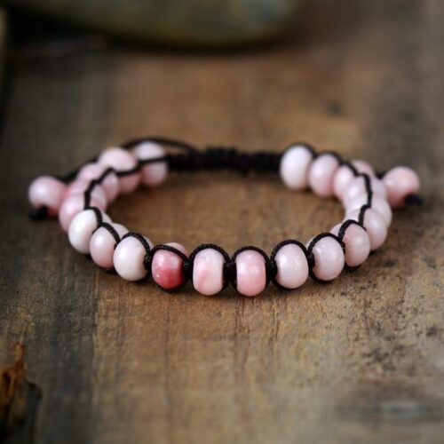 Fantasy Pink – Rhodonite beaded Natural stone Bracelet