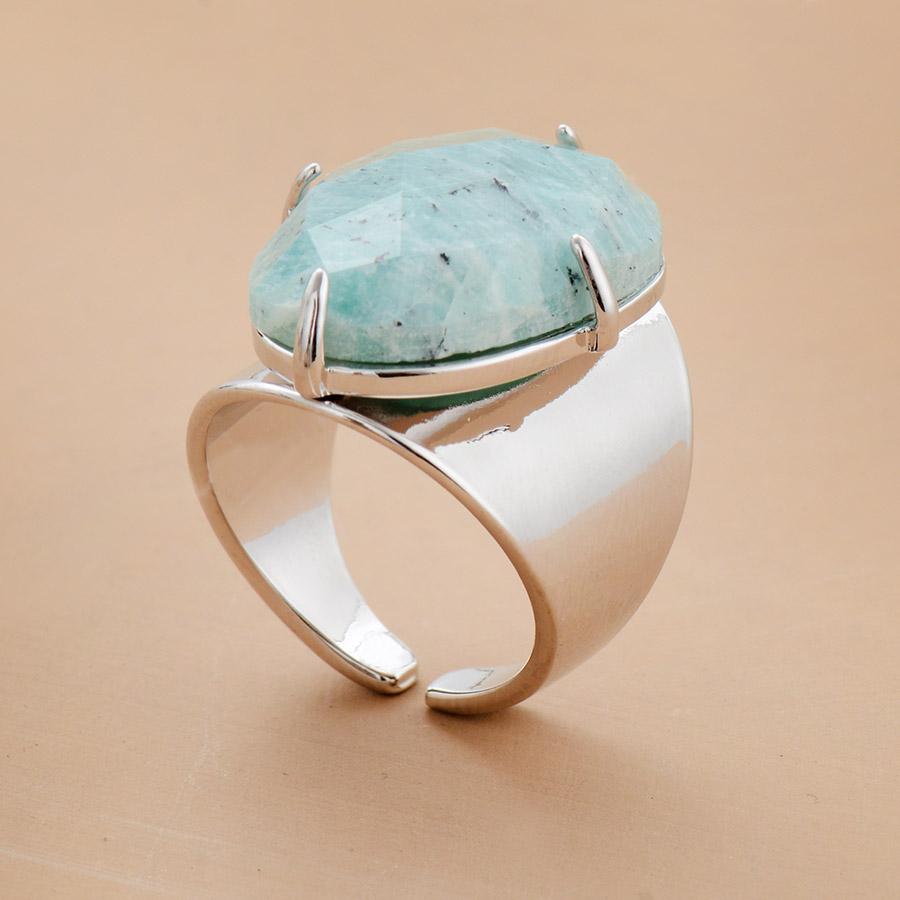 Amazonite Gemstone Ring