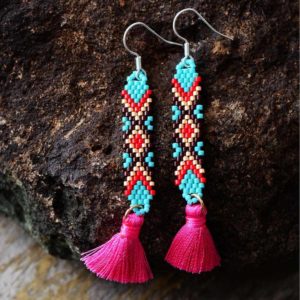 Malakai Colorful Seeds Tassel Earrings