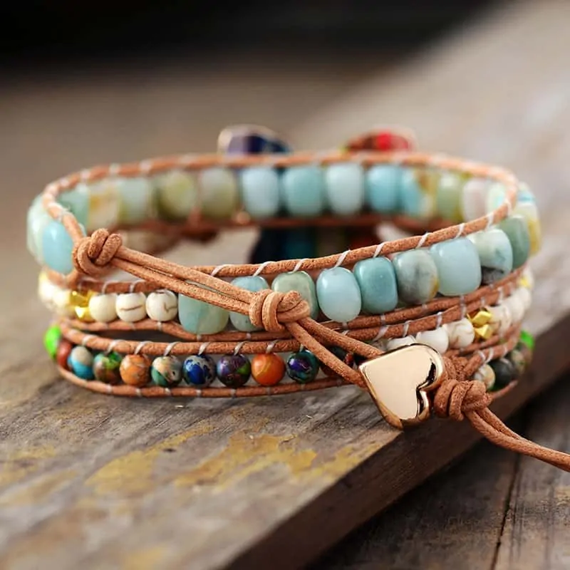 Evie Rainbow Butterfly Wrap Bracelet