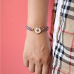 Daisy Charm Braided Bracelet