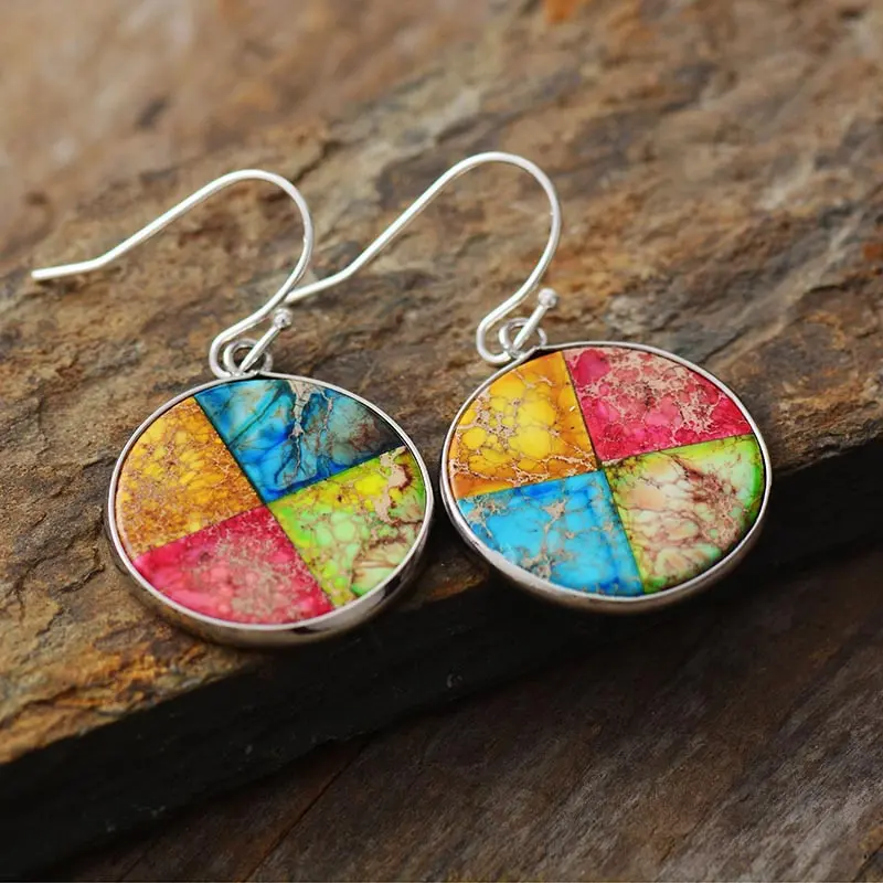 Chromatic Jasper Hippie Earrings - Image 3