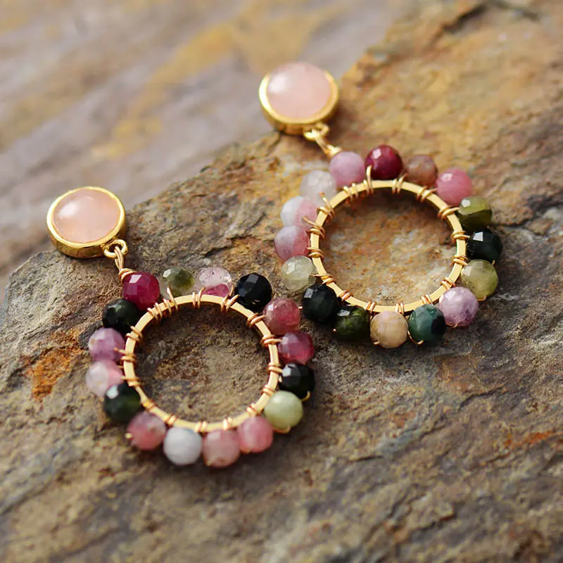 Dahlia Magic Tourmaline Earrings