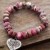Nature's Heart Rhodonite Stretch Bracelet