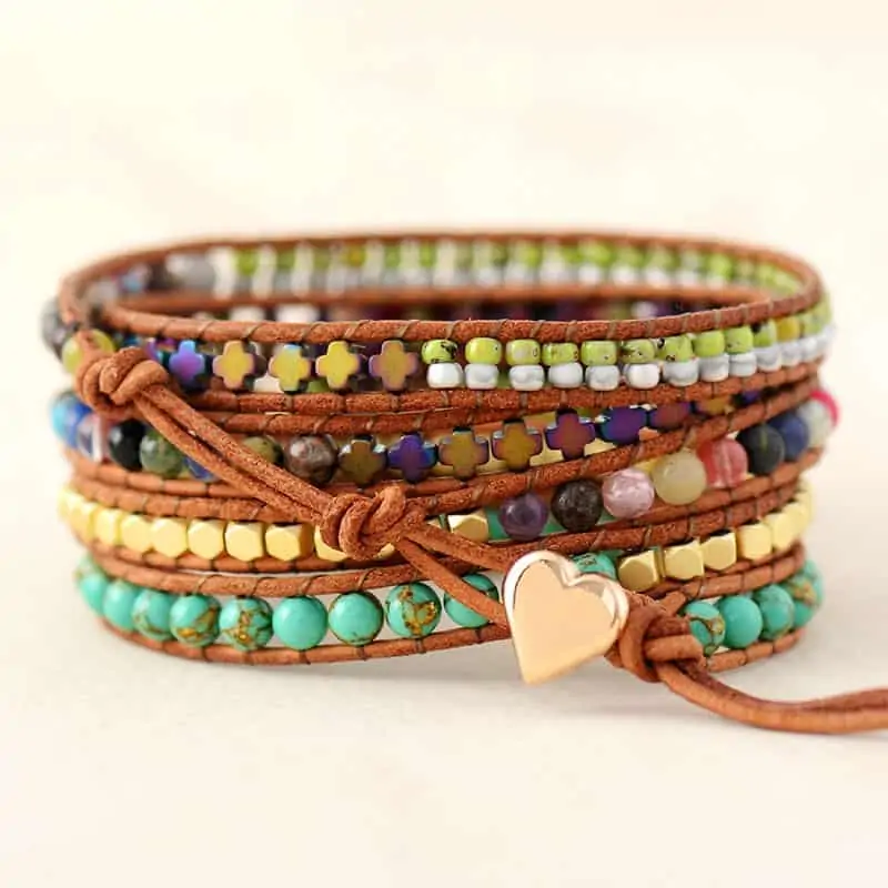 Bohemian Arts Leather Wrap Bracelet