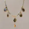 Aurora Teardrops Labradorite Necklace