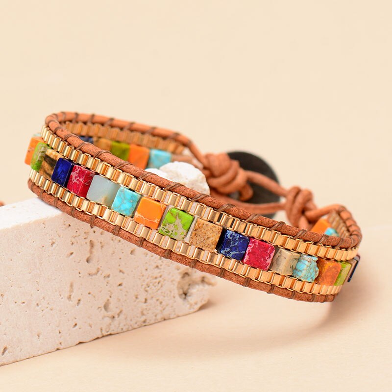 Rainbow Hope jasper Beads Bracelet