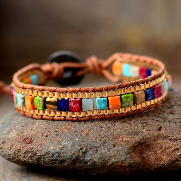 Rainbow Hope jasper Beads Bracelet