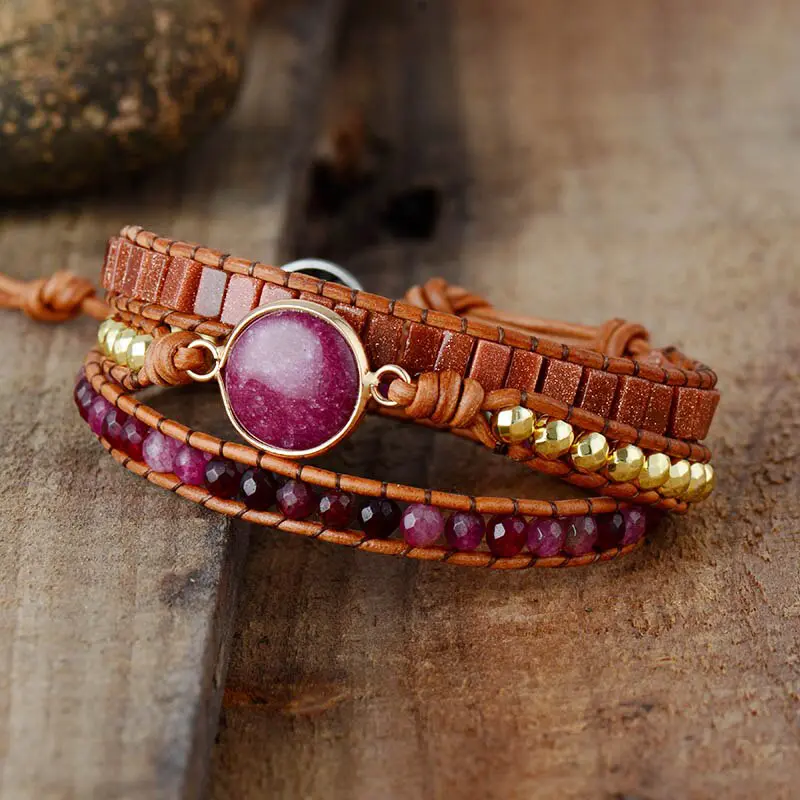 Cosmic Sands Gemstone Wrap Bracelet