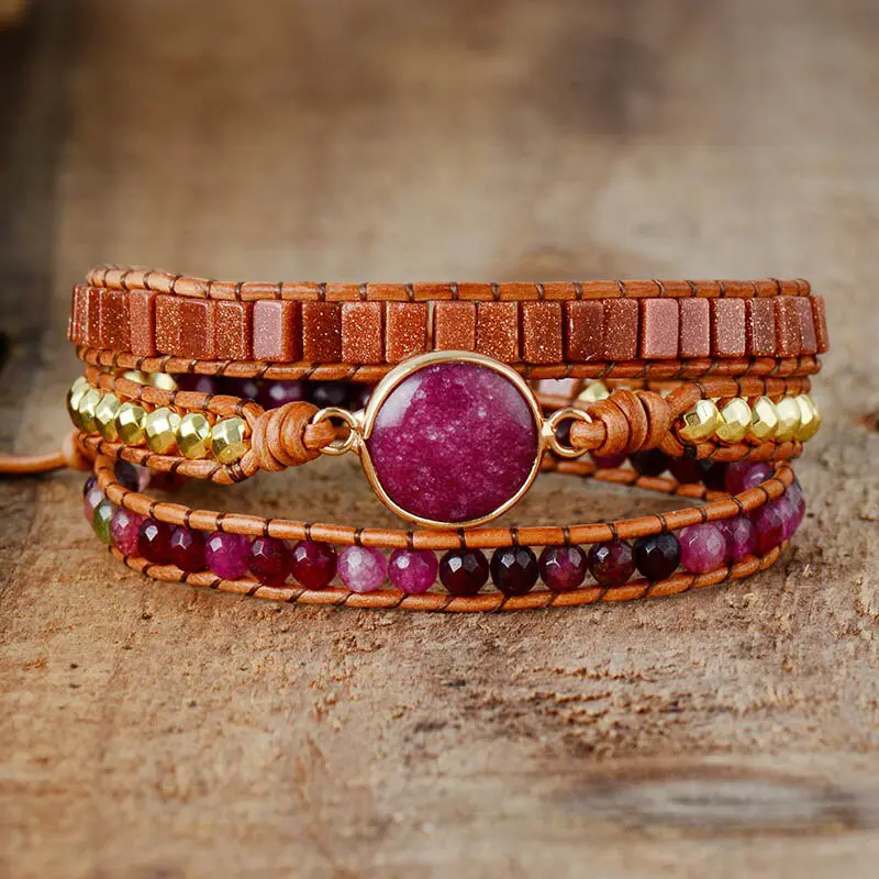 Cosmic Sands Gemstone Wrap Bracelet