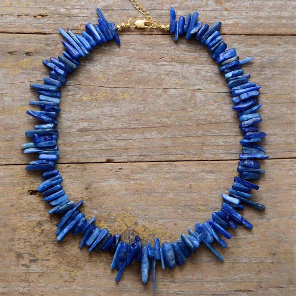 Brunnera Aquamarine Blue Chunky Necklace