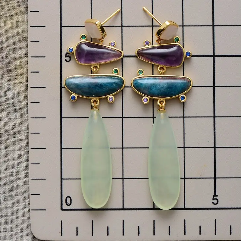 Iris Tear Drop Earrings - Image 5