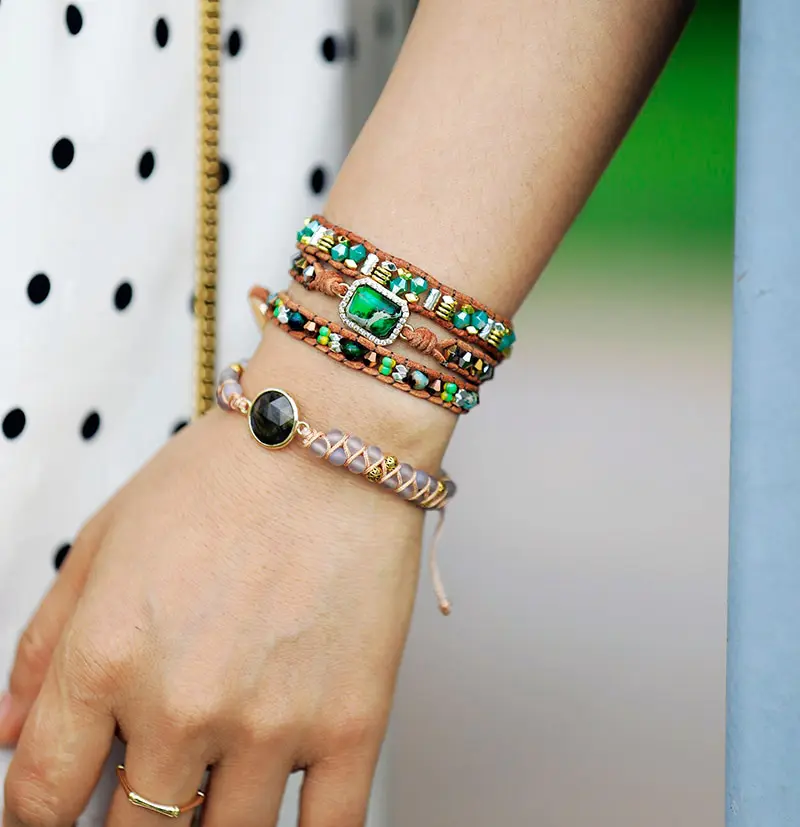 Rowan's Rose Boho Wrap Bracelet