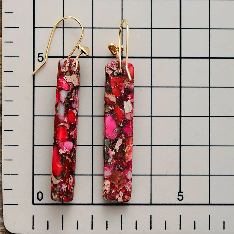 Mabel Heart Red Stone Earrings