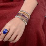Lapis Lazuli Ring gold/Silver plated metal Adjustable Size