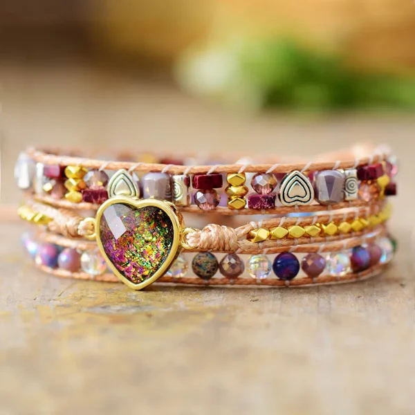 Mystic Heartwrap Opal Boho Bracelet