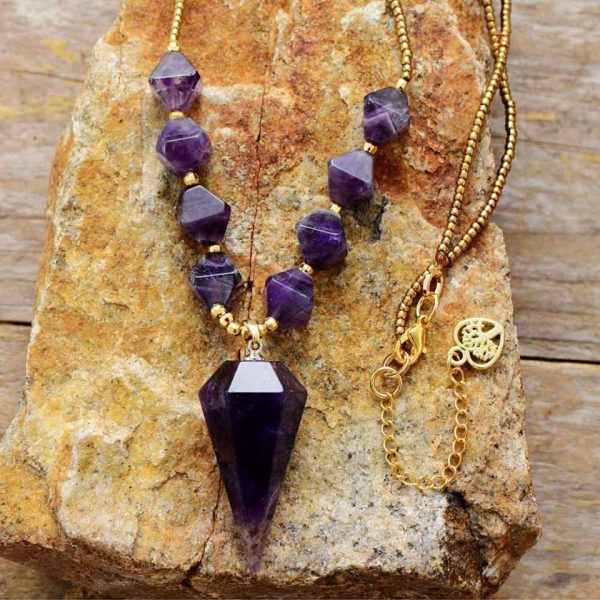 SAQQARA Pendant Amethyst Necklace