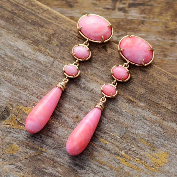 Lily Pink Dangle Earrings