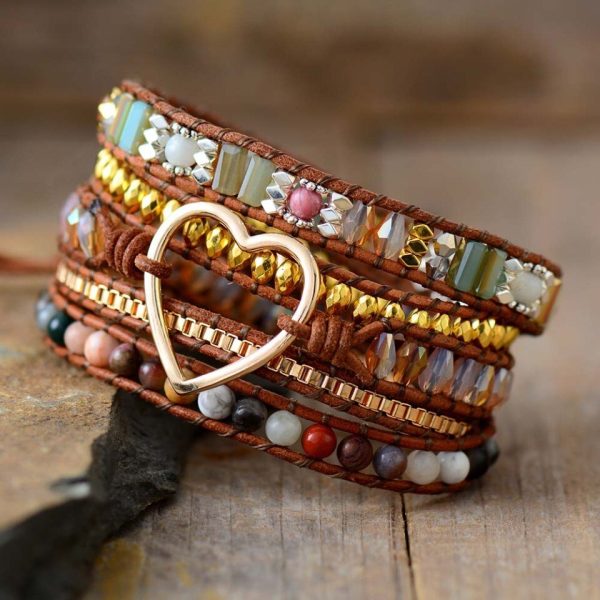 Luna Heart Boho wrap bracelet