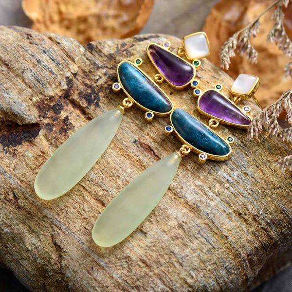 Iris Tear Drop Earrings