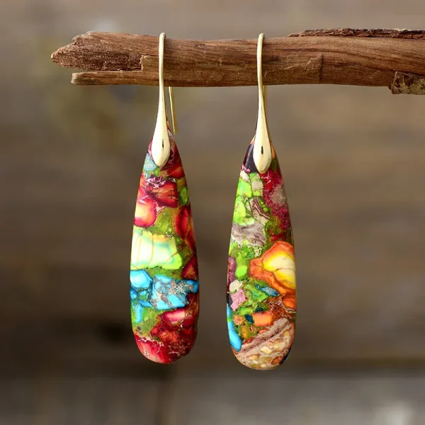 Rainbow Earth Drop Earrings 10 Colors