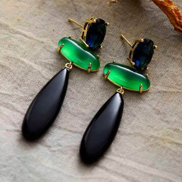 Onyx Odyssey Black Drop Earrings