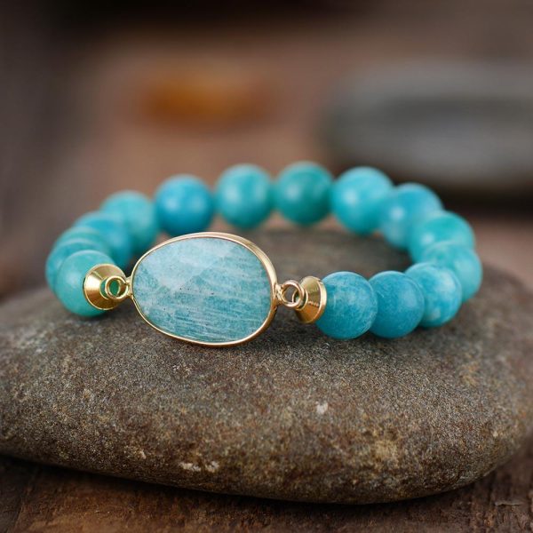 Amazonite Charm Stretchy Bracelet