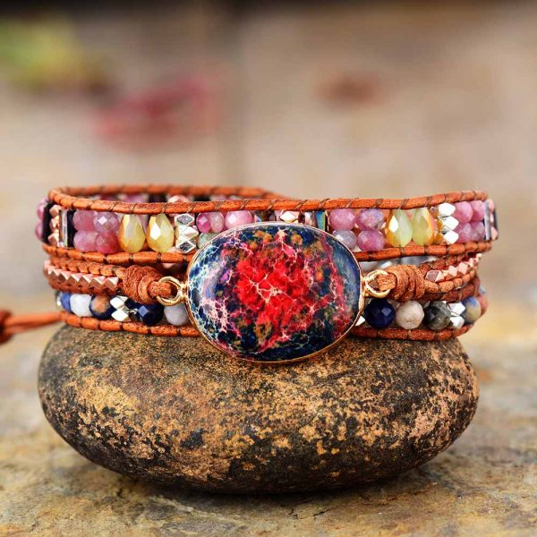 Galaxy Jasper wrap Bracelet