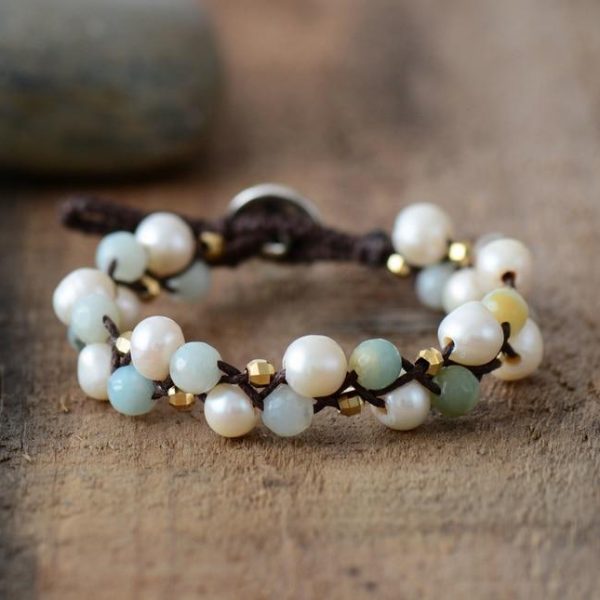 Mixed Pearls Braided Bracelet