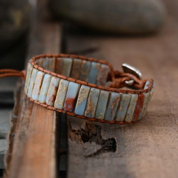 Sky and Mountains Jasper Bracelet