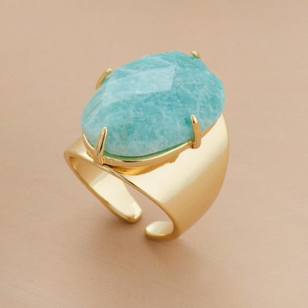 Amazonite Gemstone Ring