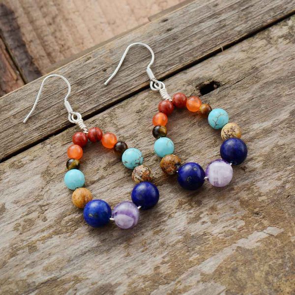 Colorful Fancy Stones Drop Earrings